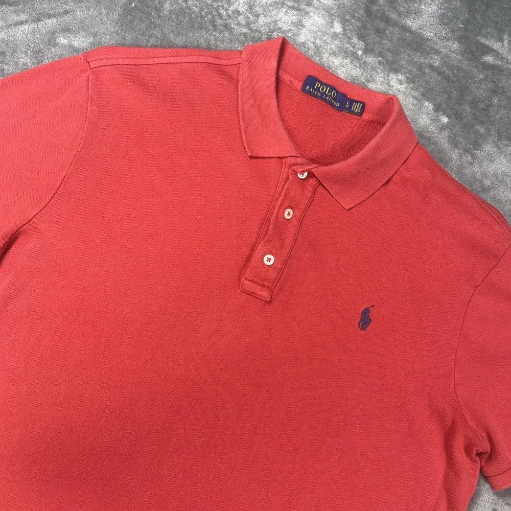 Ralph Lauren‎ Polo Shirt Mens L Red Classic Fit Short Sleeve Pony Preppy Knit